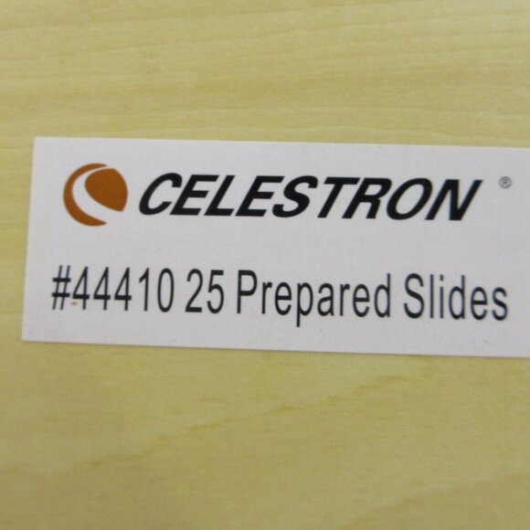 Celestron 25 Prepared Microscope Slides in Wood Storage Case # 44410 - Picture 5 of 13